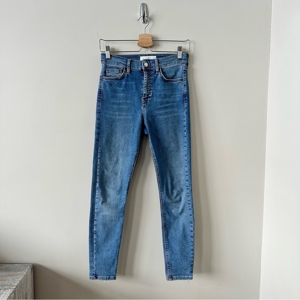 Topshop JAMIE JEANS IN MID BLUE - Picture 2 of 9